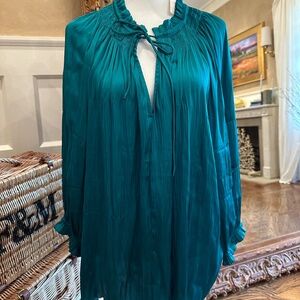 Anthropologie. Current Air L.A. Turquoise 3/4 sleeve blouse NWT